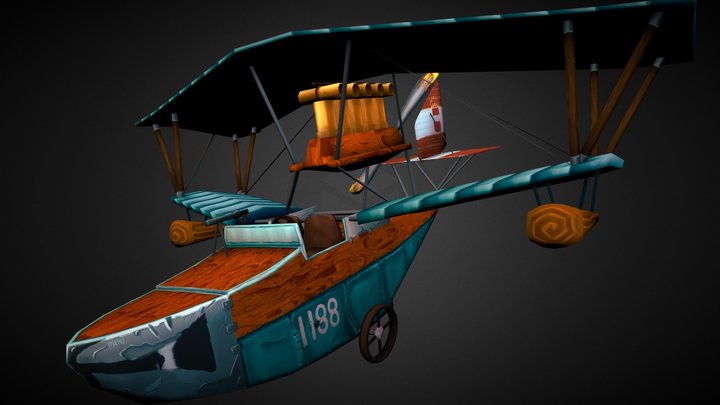 WW1 Lohner L ~ Stylized Plane 3D Model
