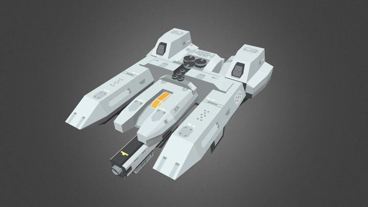 Deep Blue - Player Ship Type 3 3D Model