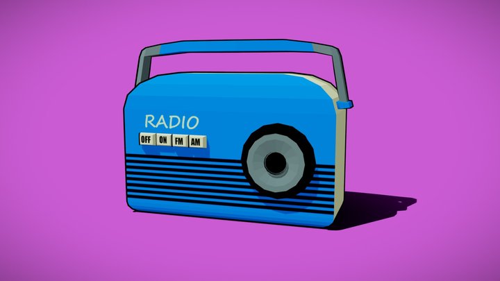 LOW POLY RADIO 3D Model