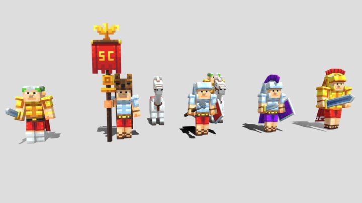 Roman Pack Showcase 3D Model