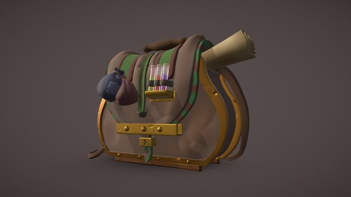 Sculpting Assignment: Healers Bag 3D Model