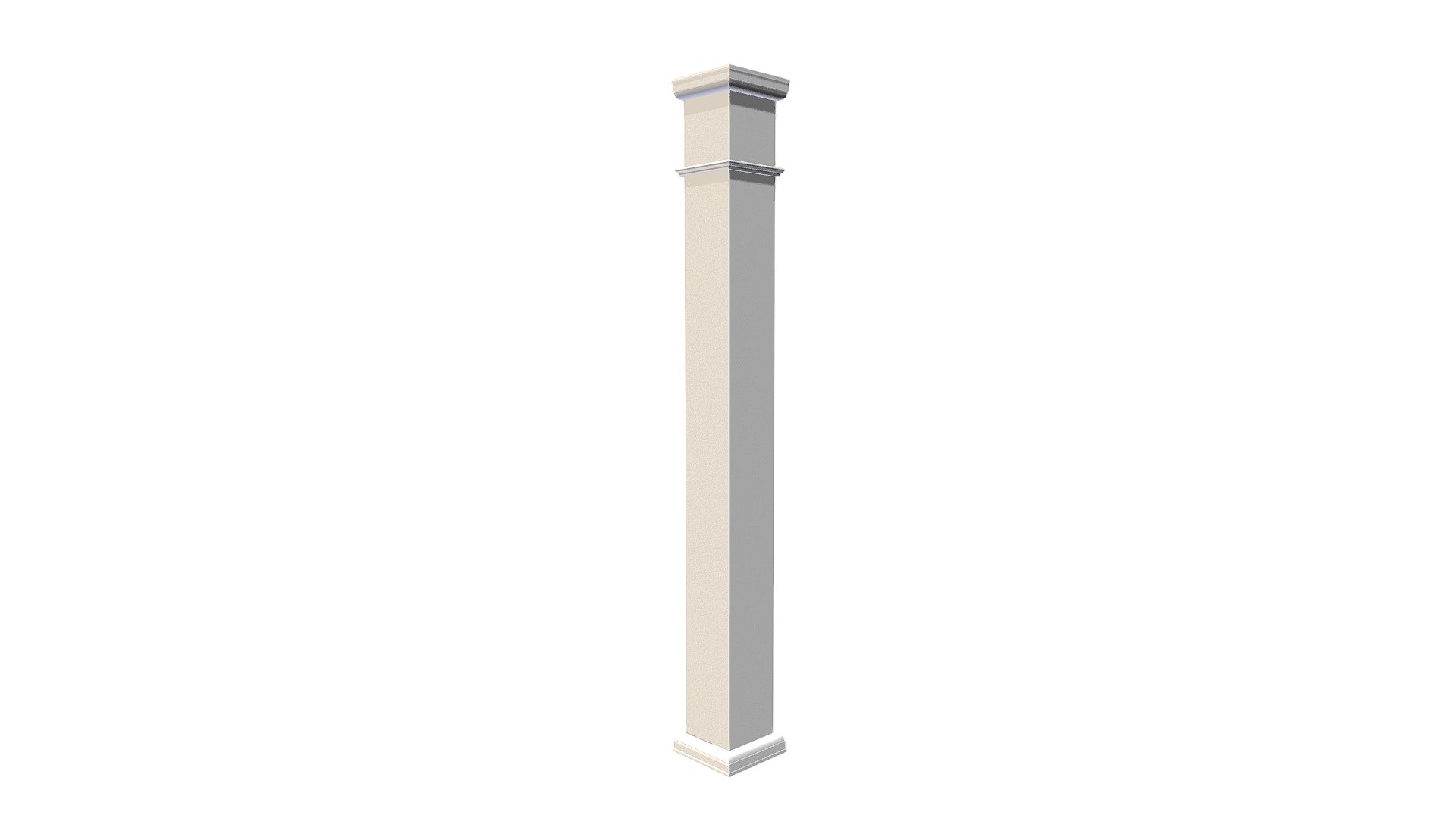 9.5" Exterior Column_Square_W_Trim