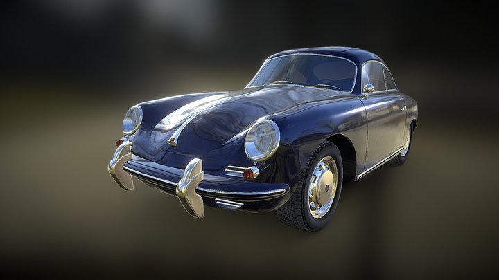 Porsche 356 (high poly) 3D Model