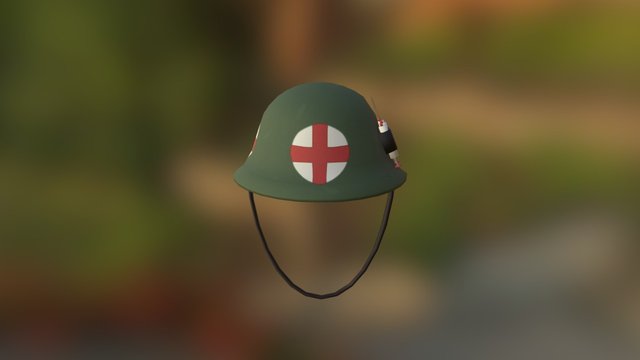 WW2 Medic Hat (Healer's Helmet) 3D Model