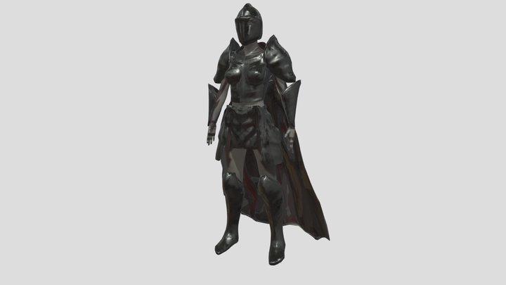 Female Knight - Game Character 3D Model