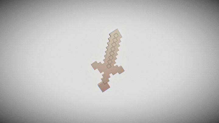 Minecraft Diamond Sword BLEND 3D Model