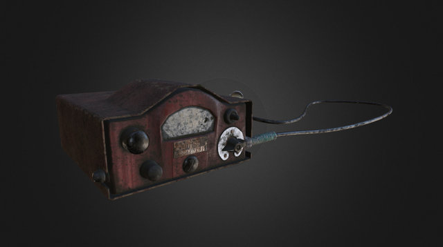 ДП-5Б (DP-5B) Russian Geiger Counter (worn) 3D Model