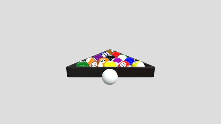 8 Ball Set – Pool 3D Model