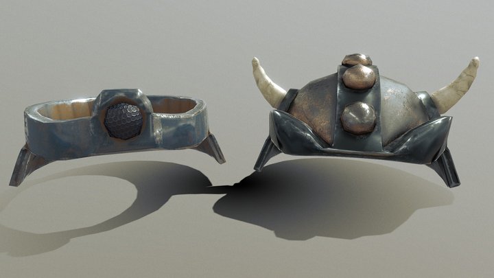 Dwarf helmets of Bukrout Bottlefury 3D Model