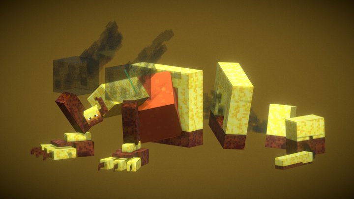 Minecraft Blaze Rigged | 3D model