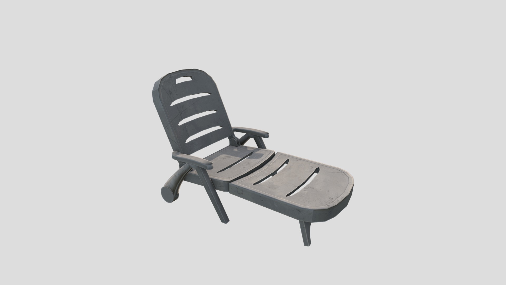 3D model Lounge 04 - This is a 3D model of the Lounge 04. The 3D model is about a black chair with a white background.