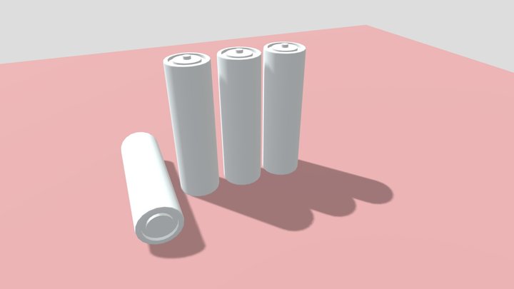 3D練習 Battery 電池 3D Model