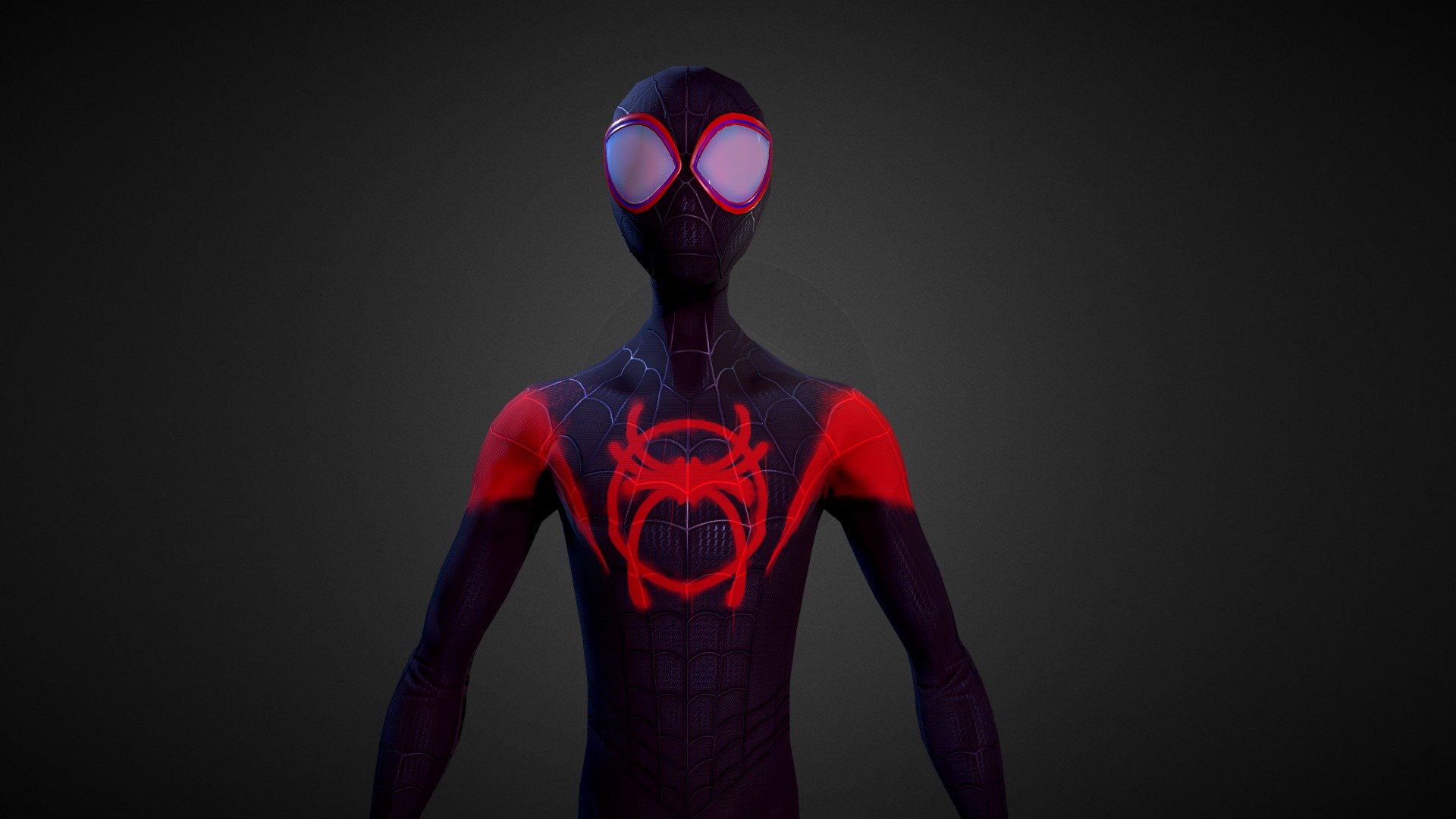 Miles Morales Into The Spiderverse  Fan Art 3D  model  by 