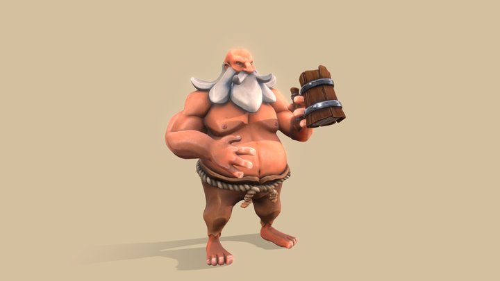 Stylized Pirate - Pose 1 3D Model