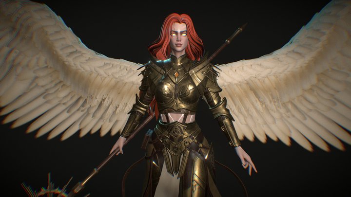 The Holy Guardian Real Time Character 3D Model