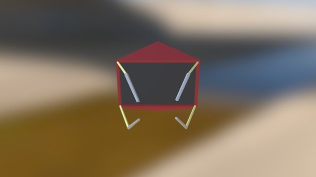Parachute Rouge 3D Model