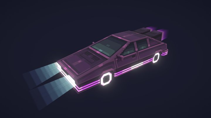 Cyberpunk car 3D Model