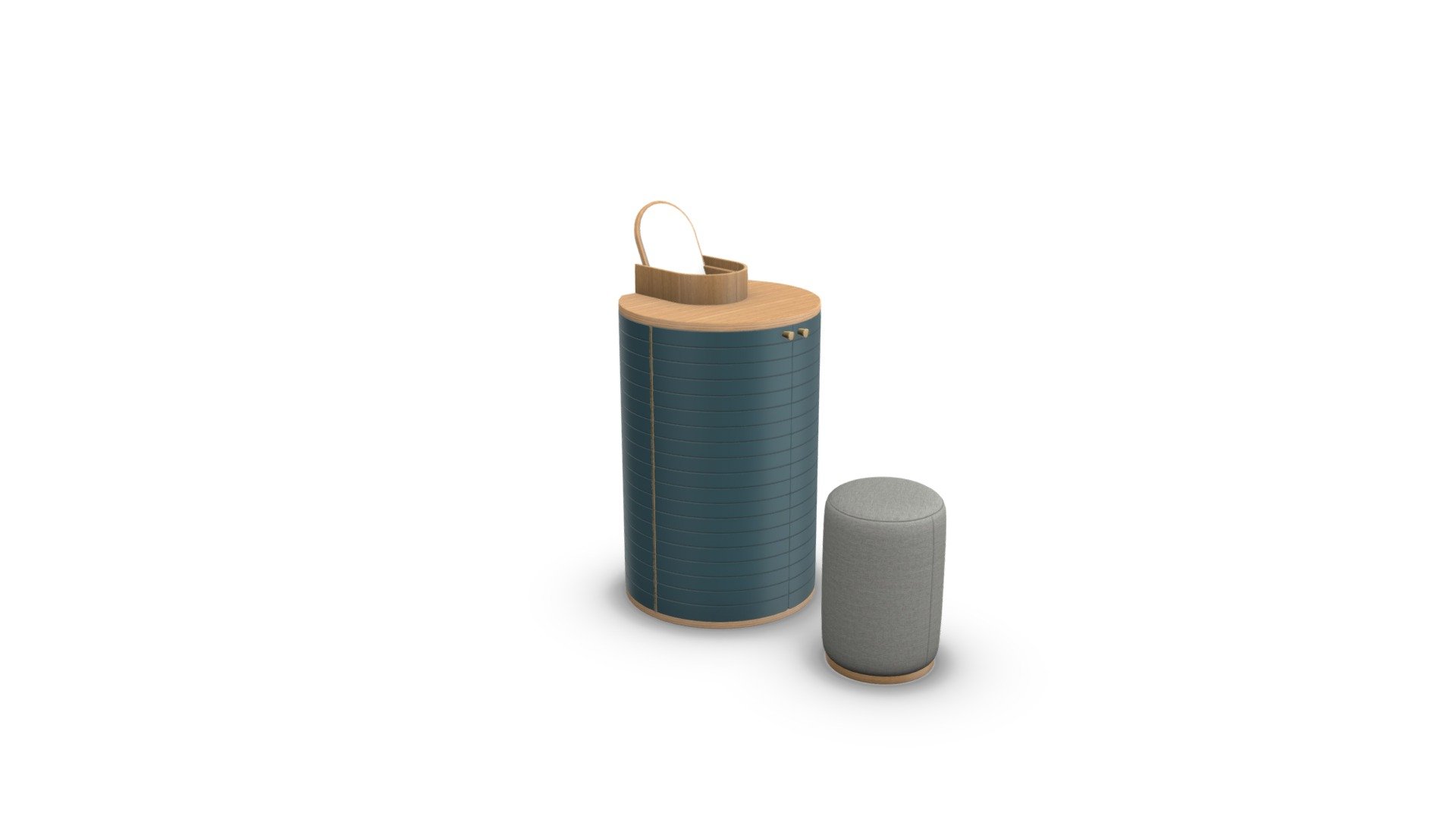 Novak Dressing Table, Ash and Teal