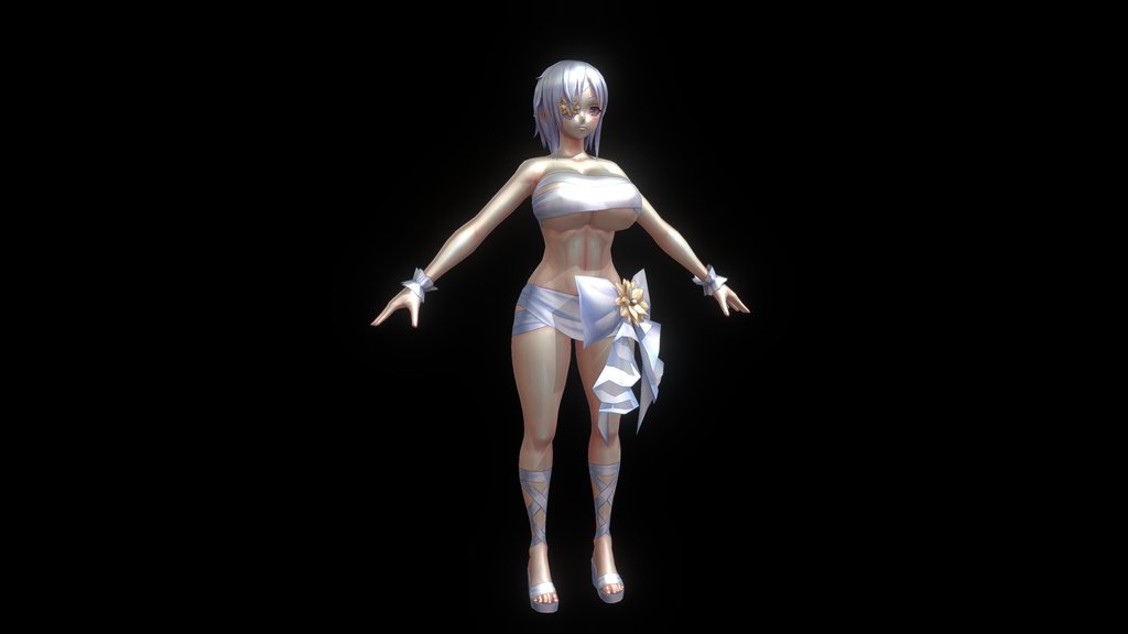 Anime girl (Secret Gift) rigged