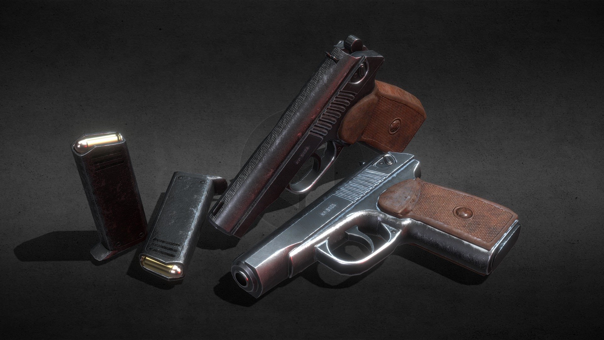 Makarov Pistol - Download Free 3D model by John Machine ...