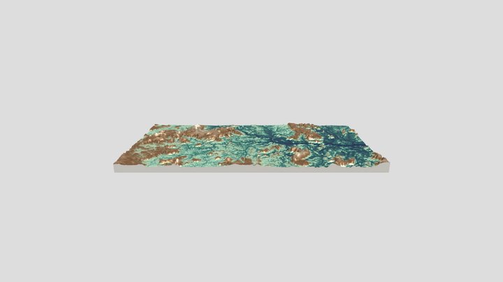 Mapa 3D do noroeste capixaba 3D Model