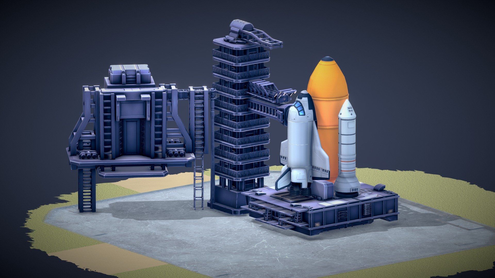 Space Shuttle Launch Site - 3D model by Adrian3D (@kanvas-adrian ...