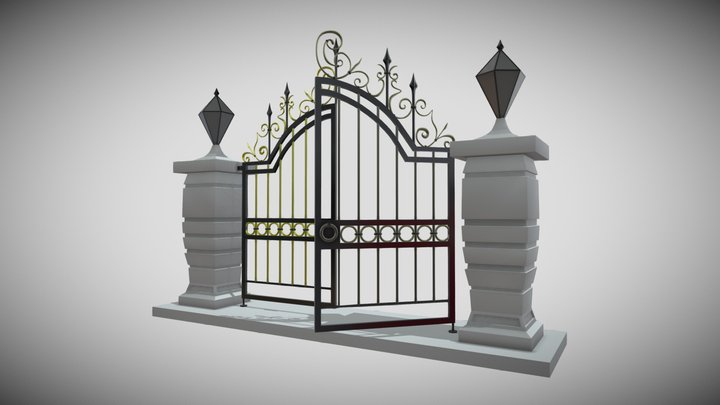 Front door of a mansion3 3D Model