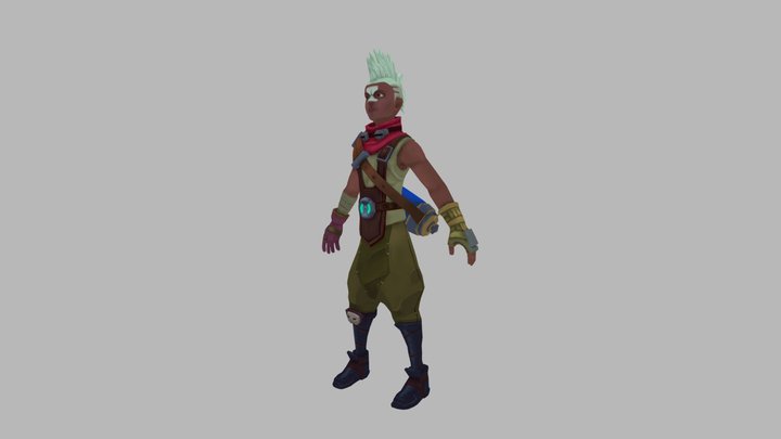 FanArt  Ekko 3D Model
