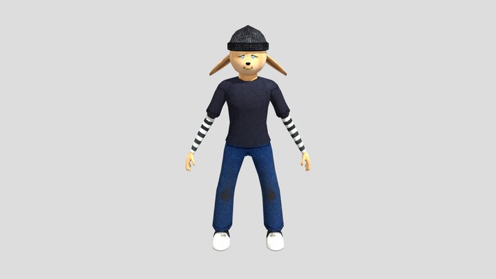 Low-Poly Character Model - Skater Boy 3D Model