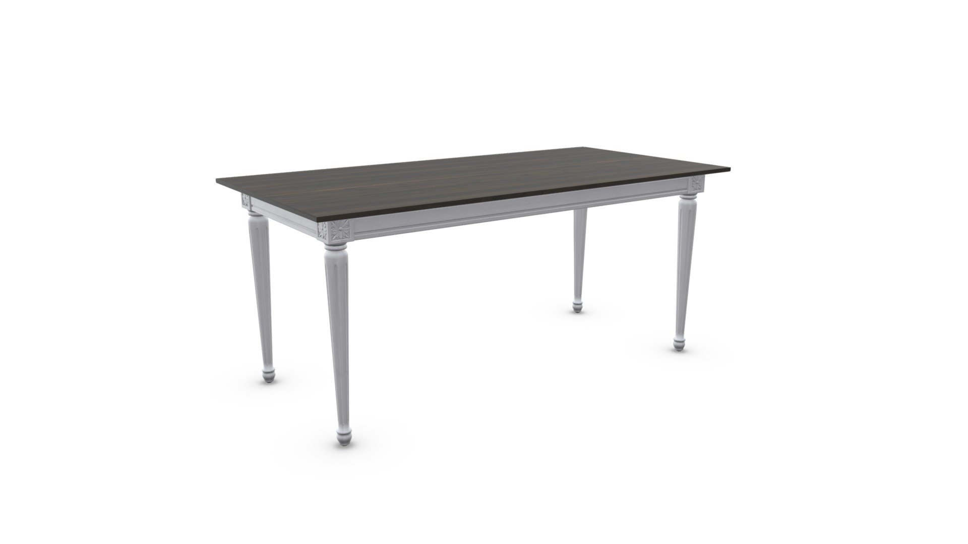 Bourbon Vintage Dining Table, Distressed Grey