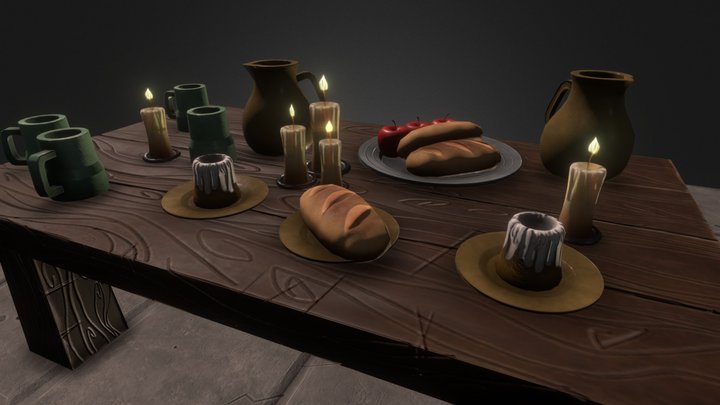Tavern Table 3D Model