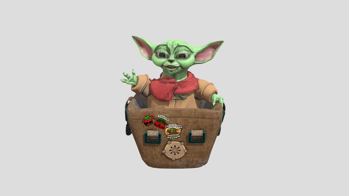 Kid Yoda 3D Model