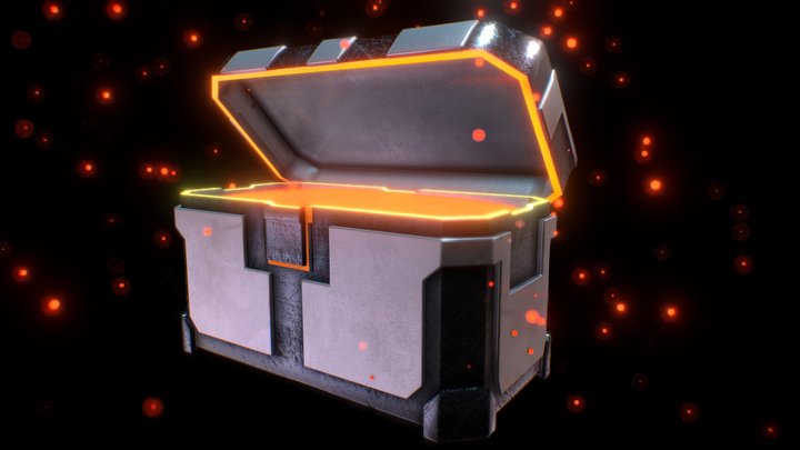 Sci-Fi Loot Chest - 3D Game Asset