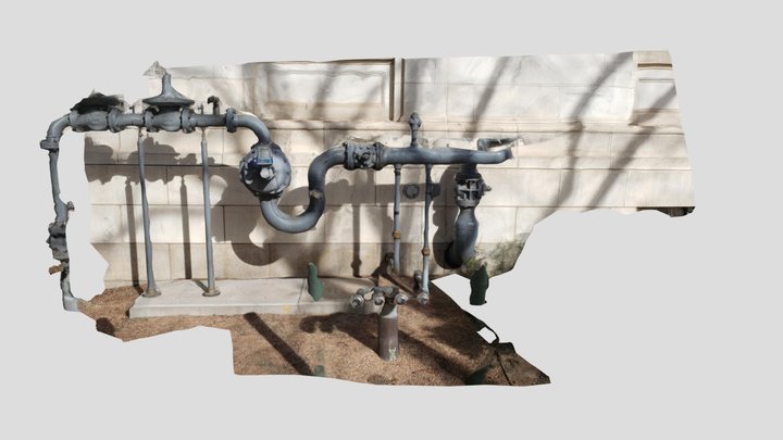 Long industrial pipe 3D Model