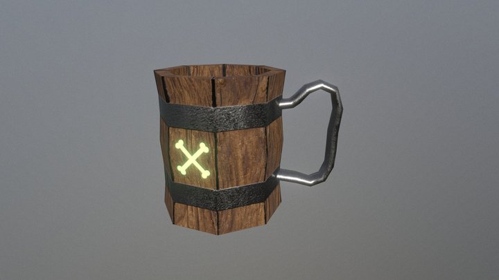 WoodenMug 3D Model