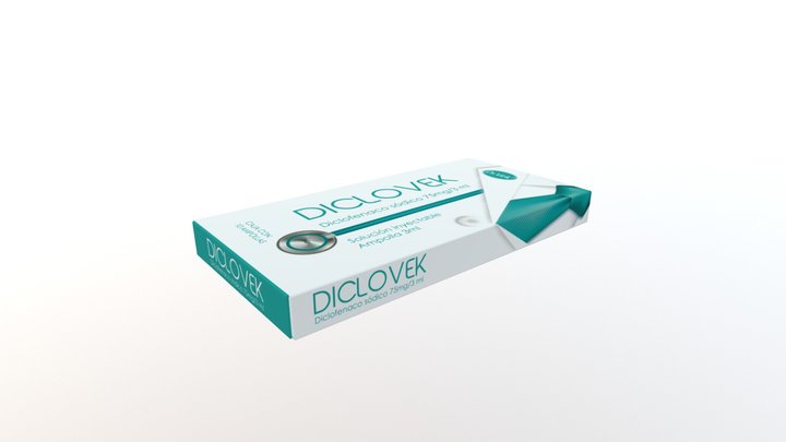 Diclovek de 10 ampollas 3D Model