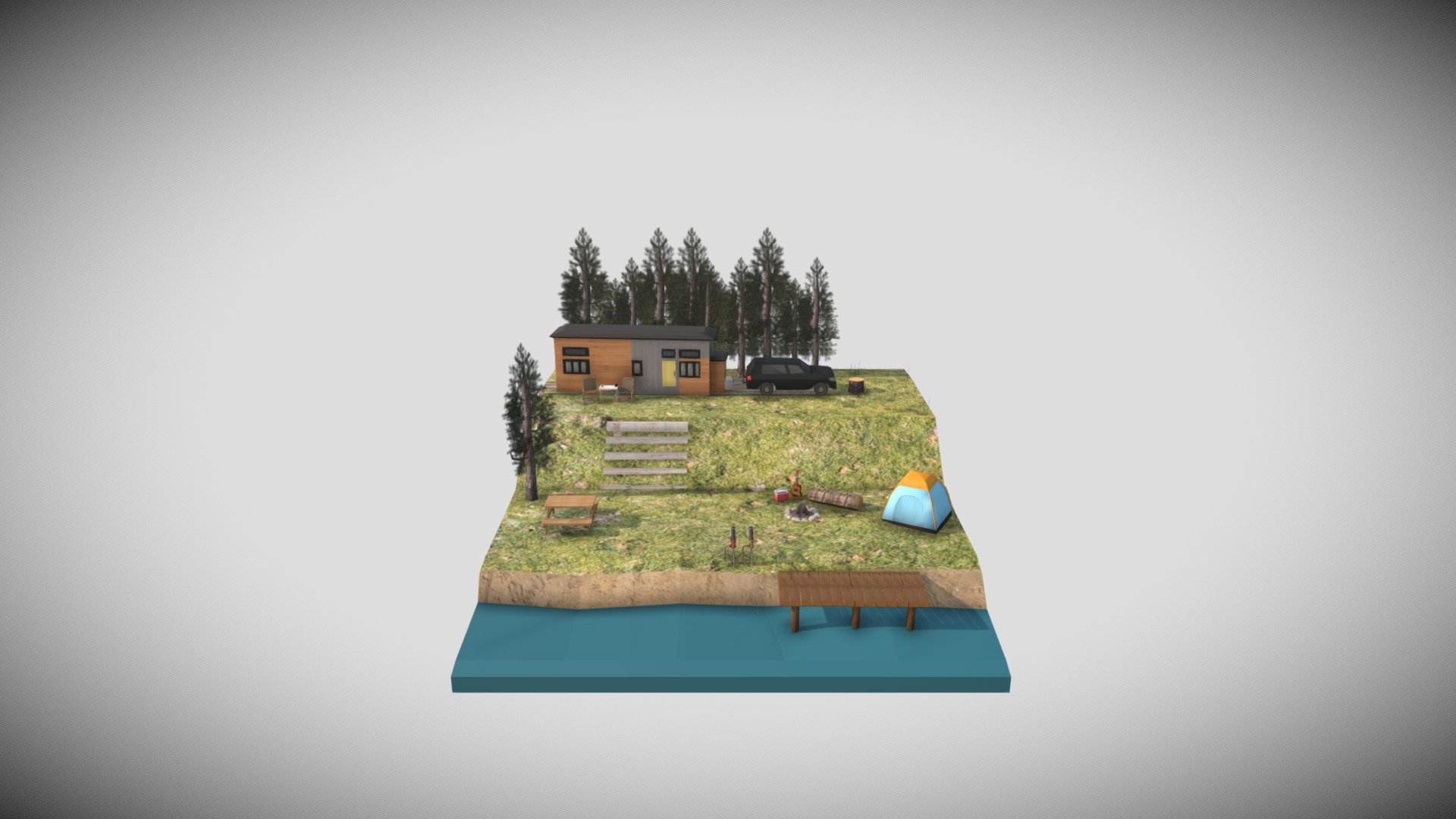 Eco-house diorama