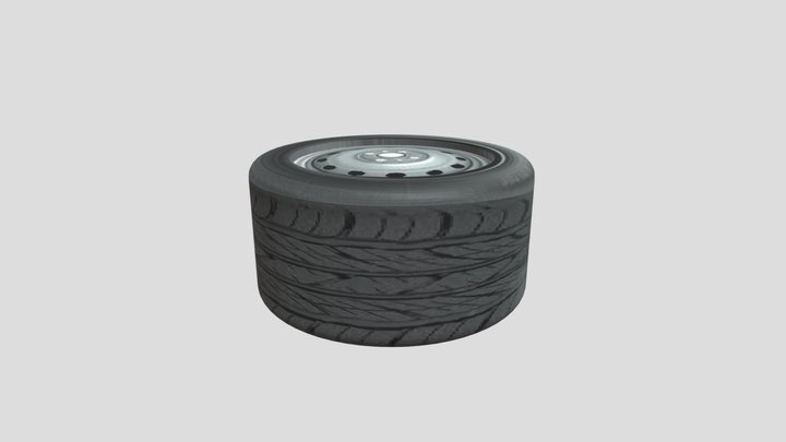 Offset Rim tire 3D Model