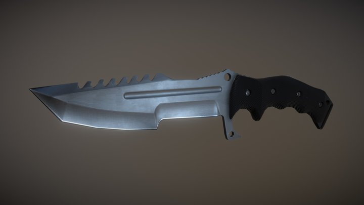 FPS Hunting Knife 3D Model