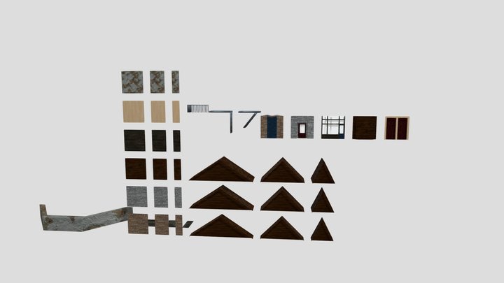 Modulos pueblo Silent Hills 3D Model