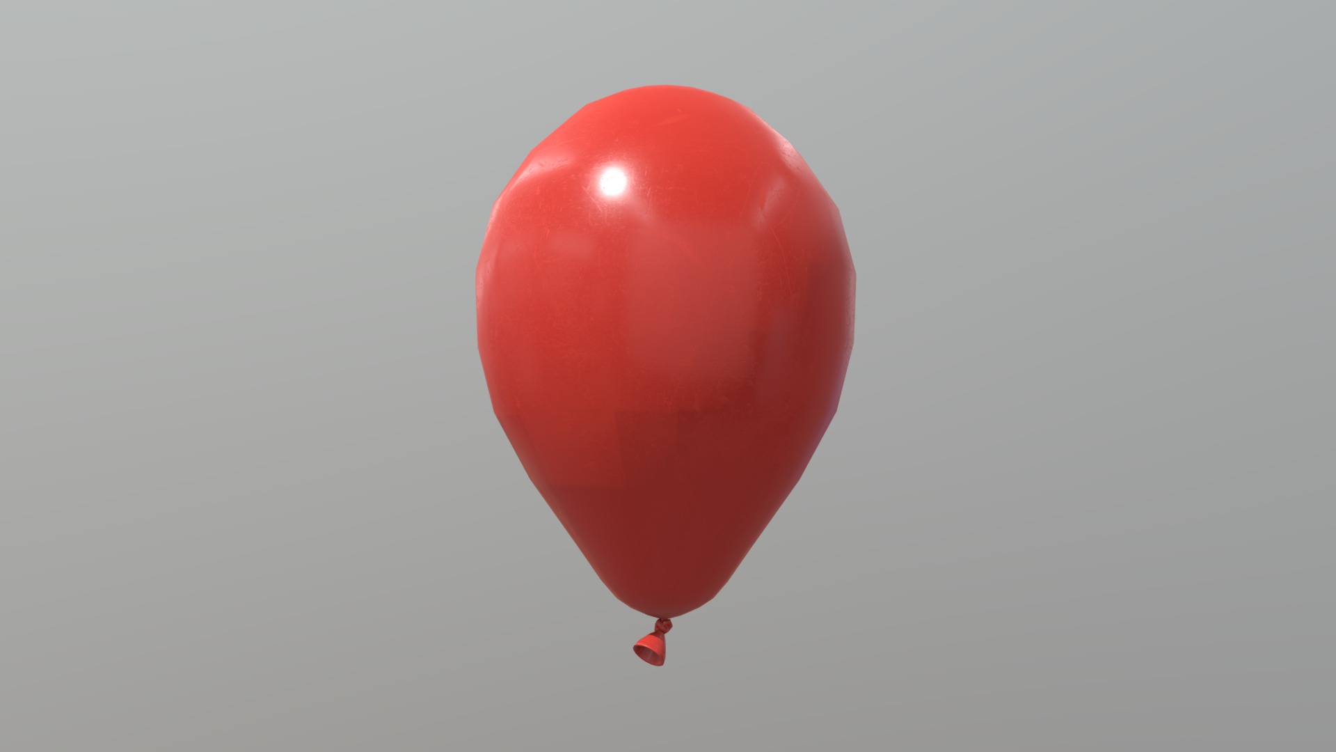 3D model Balloon - This is a 3D model of the Balloon. The 3D model is about a red balloon in the sky.
