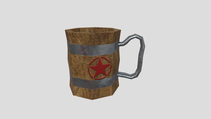 Wooden Mug 3D Model