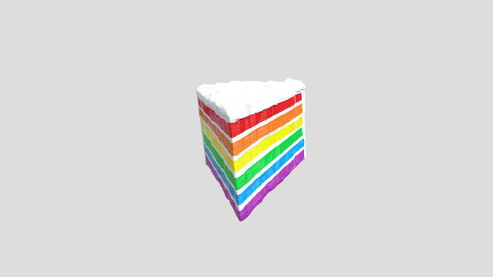 Rainbow Cake 3D Model