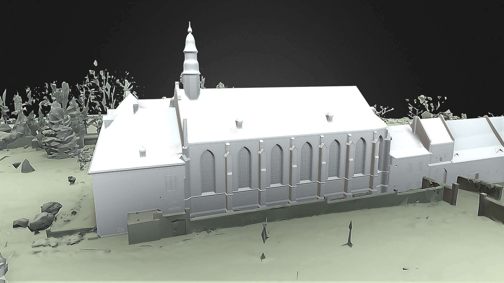 Maquette BIM d'un monastère — Sketchfab embed 3D viewer