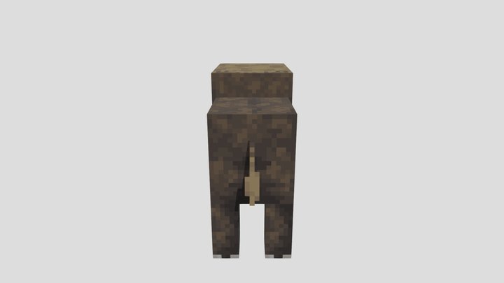 bison from alex's mobs 3D Model