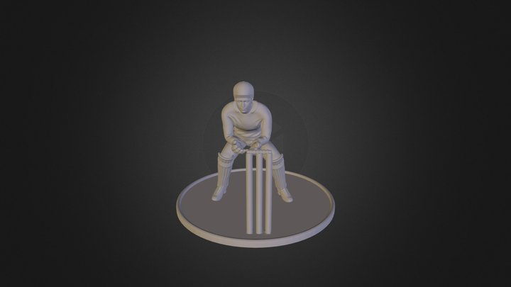 Pose # 5: Wicket Keeper - Still 3D Model