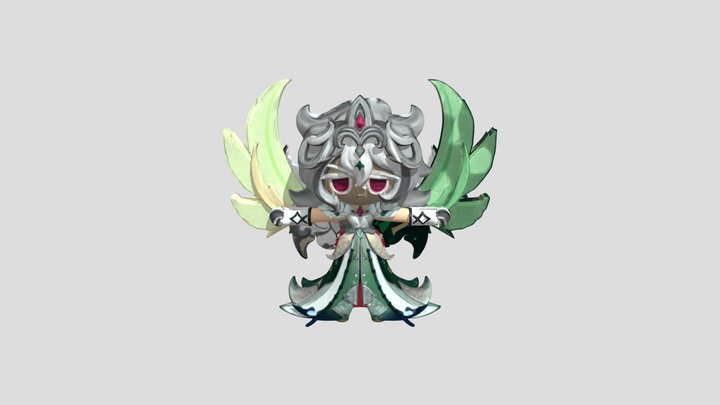 AWK White lily cookie 3D Model