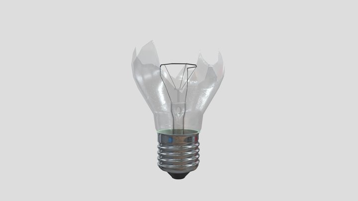 Light Bulb Broken 3D Model
