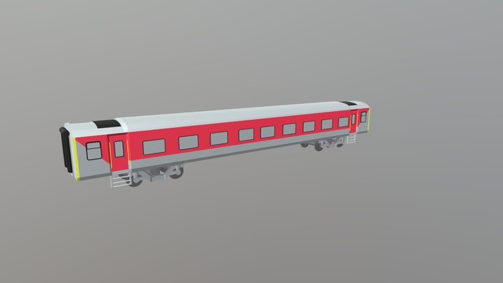 Exquisite 3D Indian LHB Train Model 3D Model
