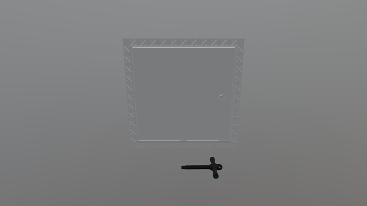 Animated Door Assembly 3D Model